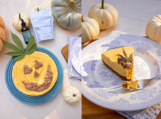 Pumpkin CBD No-Bake Vegan Cheesecake