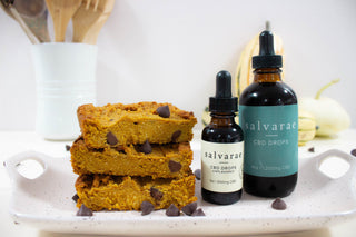 Vegan Peanut Butter Pumpkin Chocolate Chip Bars with CBD