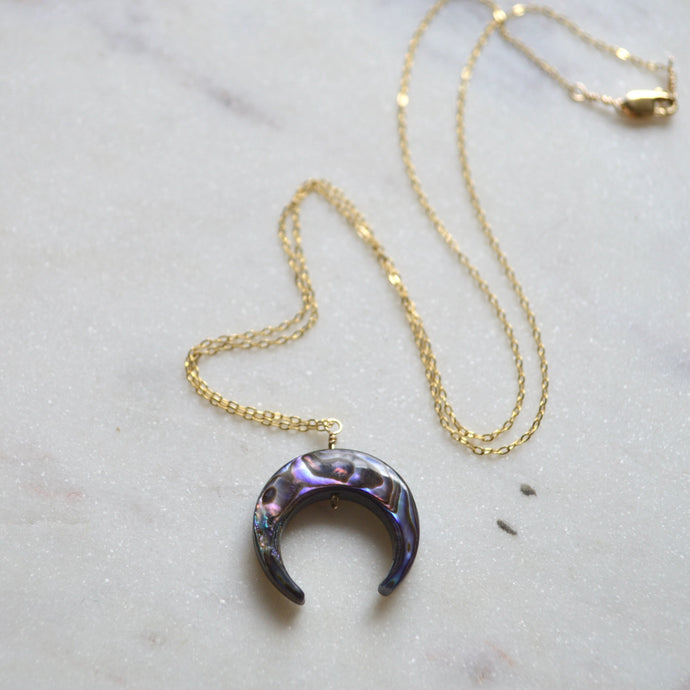 Abalone Crescent Necklace