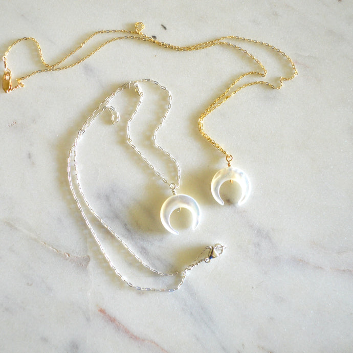 Crescent Mother Of Pearl Necklace