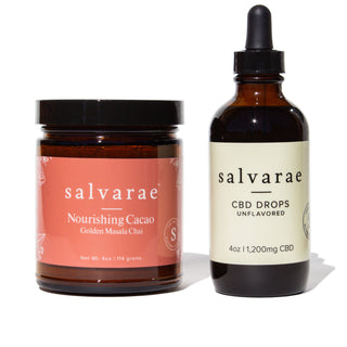 Nourishing Cacao Golden Masala Chai with 4oz CBD Drops